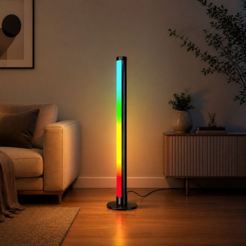 Lampa Podłogowa LED Narożna Stojąca RGB Tryb Muzyczny Aplikacja Pilot 90cm LEAN