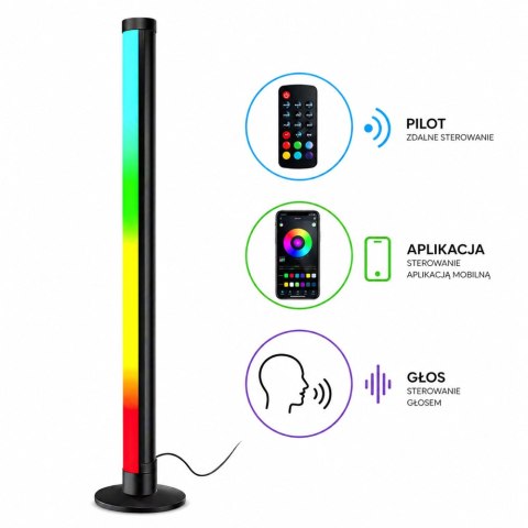 Lampa Podłogowa LED Narożna Stojąca RGB Tryb Muzyczny Aplikacja Pilot 90cm LEAN