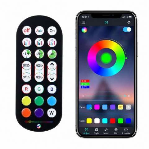 Lampa Podłogowa LED Narożna Stojąca RGB Tryb Muzyczny Aplikacja Pilot 90cm LEAN