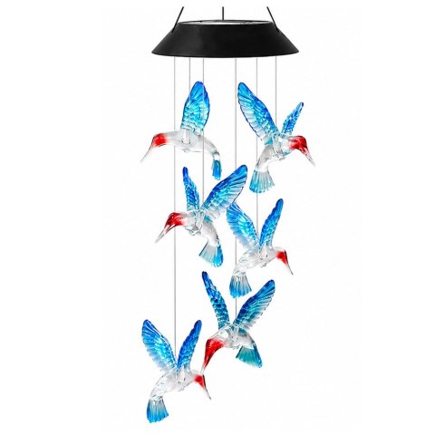 Lampka Solarna Kolibry Ptaki LED Kolorowe LEAN