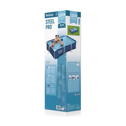 Basen Ogrodowy Stelażowy 300 cm x 201 cm x 66 cm Bestway 56404 Bestway