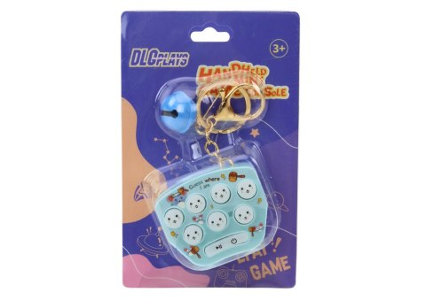 Gra Elektroniczna Kieszonkowa Brelok Pop It Zręcznościowa Niebieska LEAN TOYS
