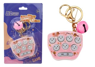 Gra Elektroniczna Kieszonkowa Brelok Pop It Zręcznościowa Różowa LEAN TOYS
