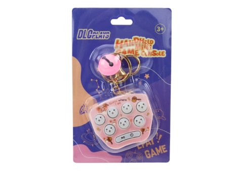 Gra Elektroniczna Kieszonkowa Brelok Pop It Zręcznościowa Różowa LEAN TOYS