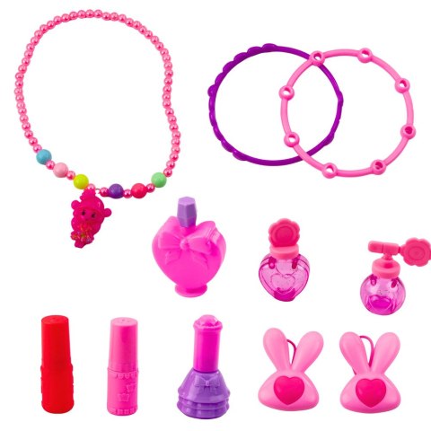 Zestaw Pięknośći Toaletka W Walizce 2w1 Akcesoria Jdnorożec Różowa LEAN Toys