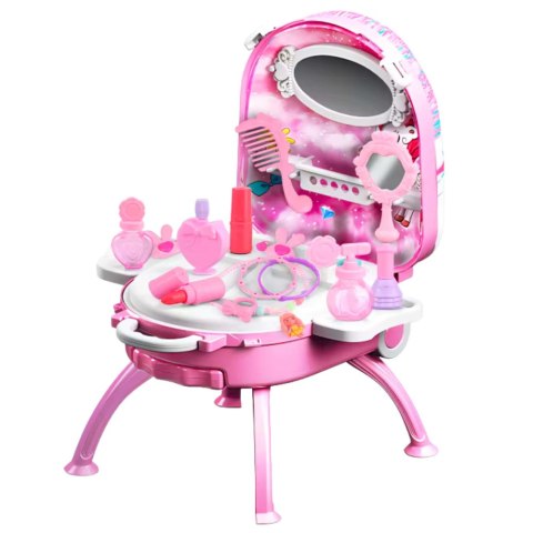 Zestaw Pięknośći Toaletka W Walizce 2w1 Akcesoria Jdnorożec Różowa LEAN Toys
