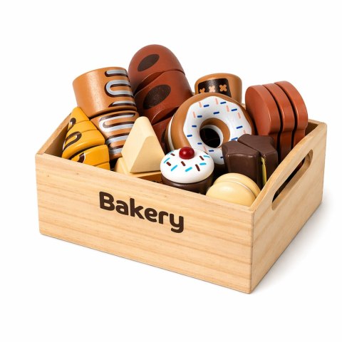 Drewniana Mini Piekarnia Zestaw Pieczywa Na Rzepy W Skrzynce 10 el. LEAN Toys