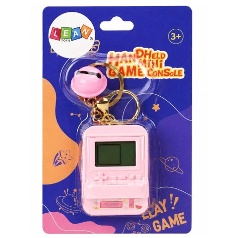 Gra Elektroniczna Tetris Kieszonkowa Brelok Różowa LEAN TOYS