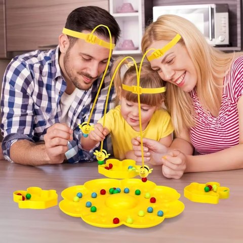 Gra Zręcznościowa Towarzyska Planszowa Pszczółki Magnetyczne Kuleczki LEAN Toys