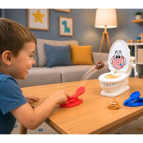 Gra Zręcznościowa Wyskakująca Skacząca Kupa Sedes Katapulta Naklejki LEAN TOYS