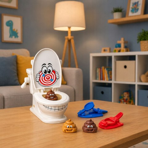 Gra Zręcznościowa Wyskakująca Skacząca Kupa Sedes Katapulta Naklejki LEAN TOYS