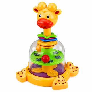 Interaktywny Bączek Spinner Żyrafa Z Wirującymi Kulkami Dla Niemowląt LEAN Toys