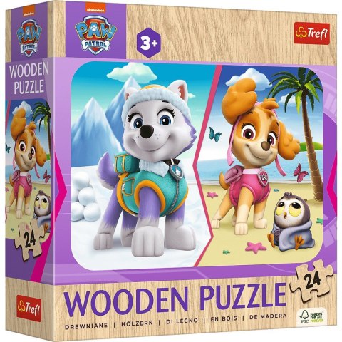 Puzzle Drewniane - 24 - Dziewczęcy Psi Patrol - Trefl 20266 Trefl Puzzle