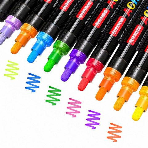 Zestaw Markery Akrylowe Pisaki Flamastry Mazaki Wodoodporne Walizka 36 szt. LEAN