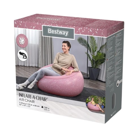 Fotel Dmuchany Siedzisko Różowy Inflate A Chair Bestway 75155 Bestway