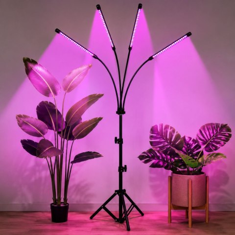 Lampa LED Do Wzrostu Uprawy I Doświetlania Roślin Statyw 4 Panele Pilot LEAN