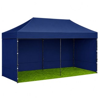 Namiot Ekspresowy Ogrodowy Cateringowy Pawilon Handlowy Granatowy 3x6 M LEAN