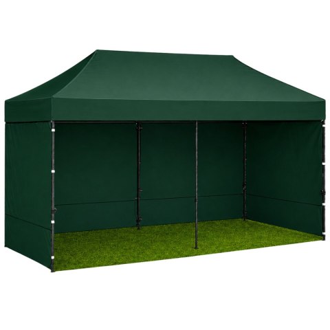 Namiot Ekspresowy Ogrodowy Cateringowy Pawilon Handlowy Zielony 3x6 M LEAN