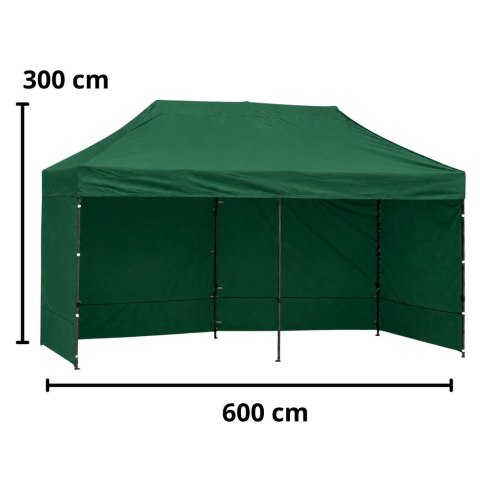 Namiot Ekspresowy Ogrodowy Cateringowy Pawilon Handlowy Zielony 3x6 M LEAN