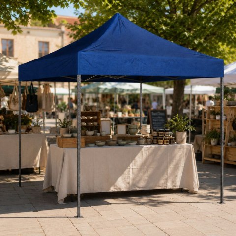 Namiot Ogrodowy Ekspresowy Pawilon Handlowy Cateringowy Granatowy 3x3M LEAN