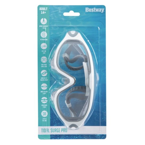 Okulary Do Pływania Regulowane Biało-Szare Bestway 21194 Bestway