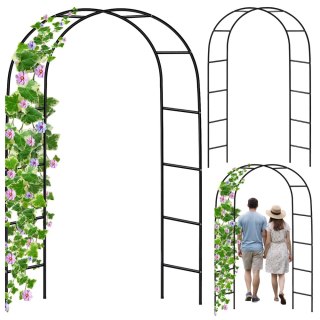 Pergola Ogrodowa Metalowa Na Rośliny Podpora Do Pnączy Łuk 240x140 cm LEAN