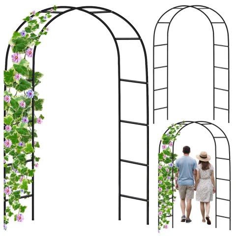 Pergola Ogrodowa Metalowa Na Rośliny Podpora Do Pnączy Łuk 240x140 cm LEAN