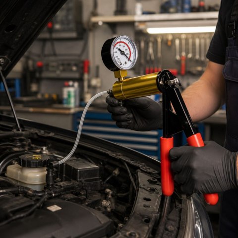 Pompa Próżniowa Podciśnieniowa Do Hamulców Manometr Zestaw Walizka 120ml LEAN