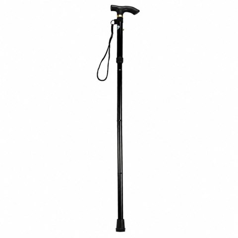 Laska Teleskopowa Składana Regulowana Aluminiowa Dla Seniora Czarna 85-95cm LEAN