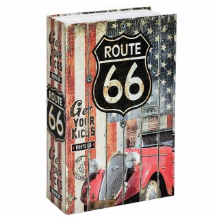 Książka Sejf Na Klucz Mała Kasetka Skrytka Na Pieniądze Route 66 Duża LEAN Toys