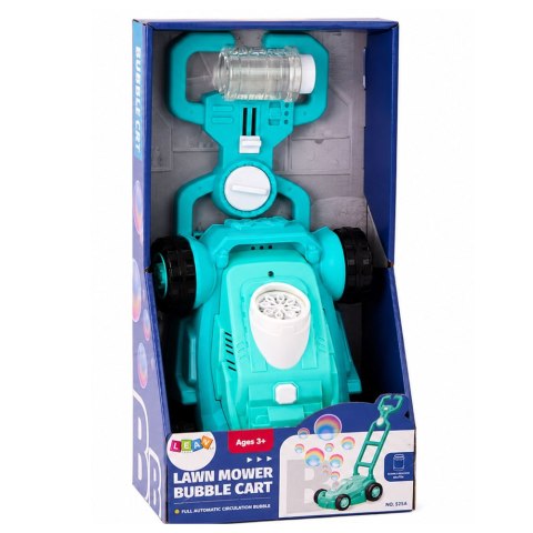 Maszyna Do Baniek Mydlanych Kosiarka Jeździk z Rączką Niebieski LEAN Toys