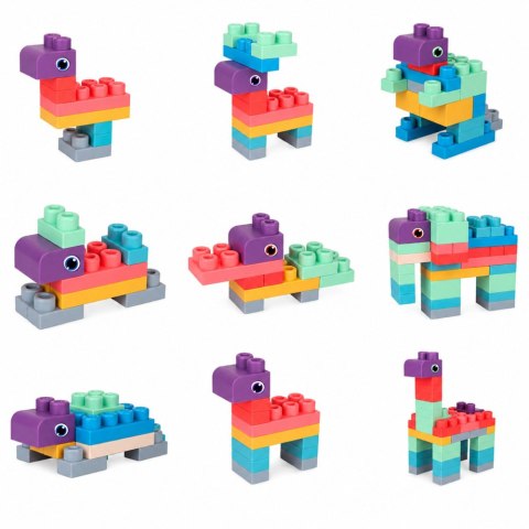 Miękkie Klocki Konstrukcyjne Sensoryczne W Worku Dla Dzieci Kolorowe 30 el. LEAN Toys