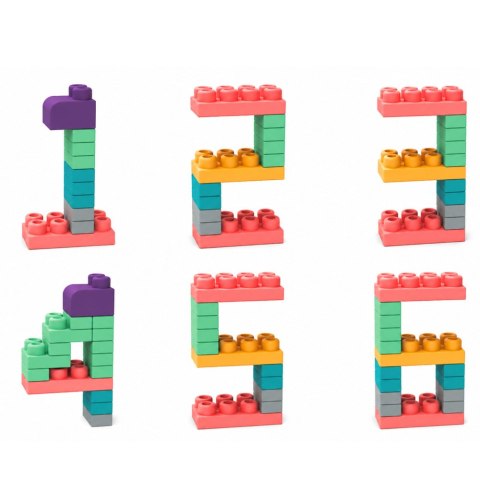 Miękkie Klocki Konstrukcyjne Sensoryczne W Worku Dla Dzieci Kolorowe 30 el. LEAN Toys