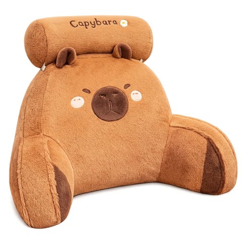 Oparcie Fotel Podparcie Pod Plecy Na Fotel Łóżko Kapibara Brązowy 60 x40 cm LEAN Toys