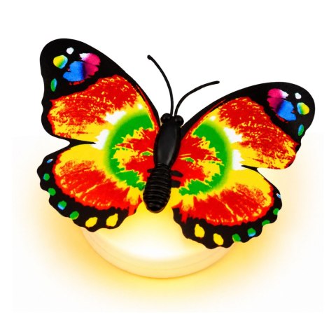 Świecący Motylek LED Dekoracja Do Przyklejenia Samoprzylepny 6x5 cm LEAN