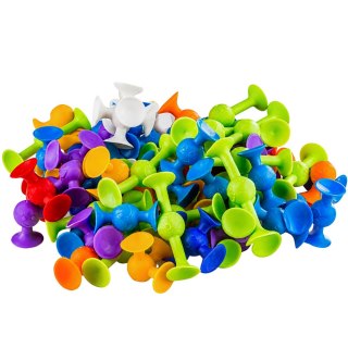 Zestaw Klocki Konstrukcyjne Przyssawki Sensoryczne Kolorowe Pszczółki LEAN Toys