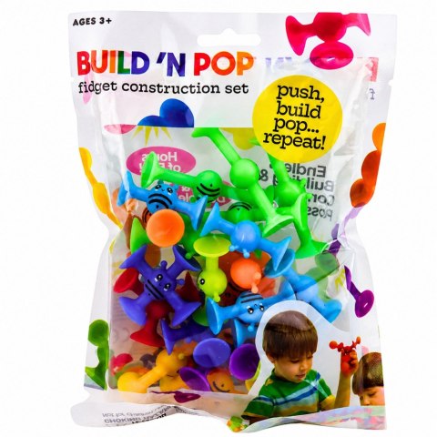 Zestaw Klocki Konstrukcyjne Przyssawki Sensoryczne Kolorowe Pszczółki LEAN Toys