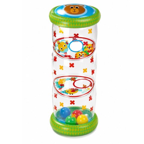 Dmuchany Walec Wałek Z Piłkami Do Raczkowania Dla Malucha Miś 51 x22 cm LEAN Toys
