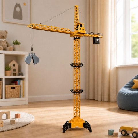 Dźwig Żuraw Budowlany Zdalnie Sterowany RC Przewodowy Obrót 360° 71 cm LEAN Toys