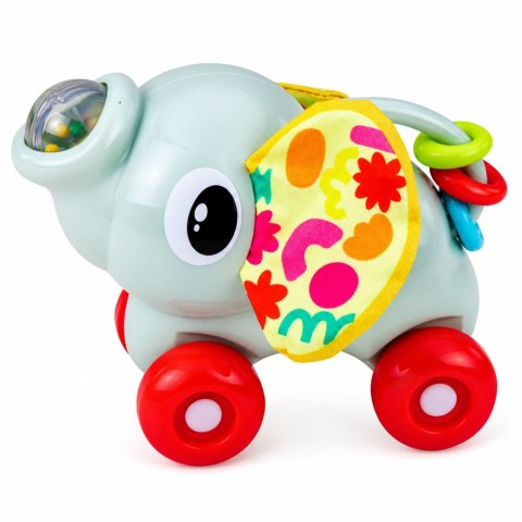 Interaktywna Zabawka Sensoryczna Autko Słonik Dla Malucha Szary LEAN TOYS