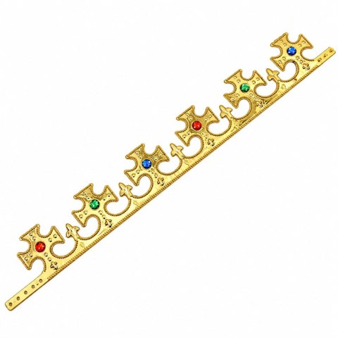 Króla Korona Regulowana Do Przebrania Króla Królowej Złota 17-20 cm LEAN TOYS