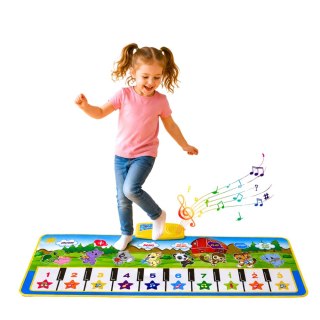 Mata Muzyczna Edukacyjna Pianinko Zwierzątka Dźwięki Instrumentów 100x36 cm LEAN Toys