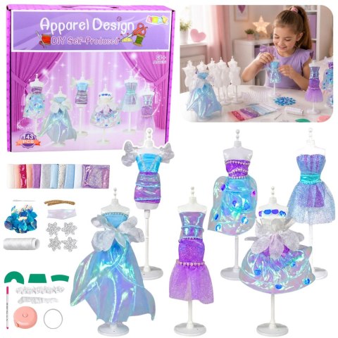 Zestaw Do Szycia Sukienek Dla Lalek Mała Projektantka Mody DIY 143 el. LEAN Toys