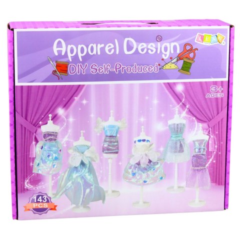Zestaw Do Szycia Sukienek Dla Lalek Mała Projektantka Mody DIY 143 el. LEAN Toys