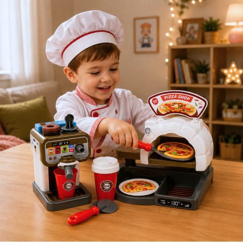 Zestaw Pizzeria Piec Do Pizzy Ekspres do Kawy Akcesoria Sklep LEAN Toys