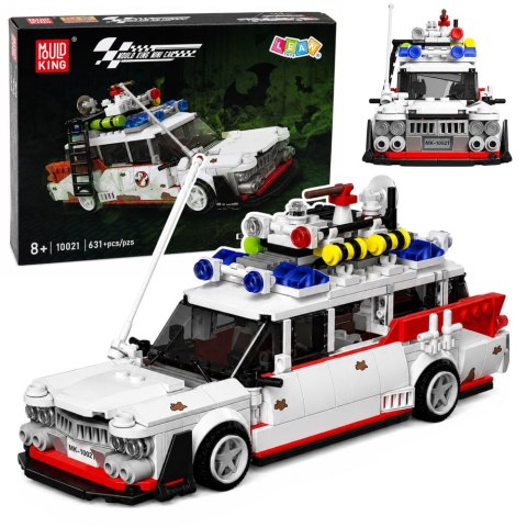 Klocki Konstrukcyjne Auto Samochód Widmo Ghost Bus Biały 631 el. LEAN Toys