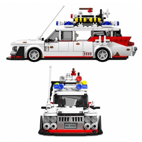 Klocki Konstrukcyjne Auto Samochód Widmo Ghost Bus Biały 631 el. LEAN Toys