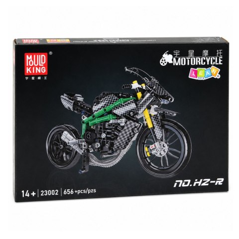 Klocki Konstrukcyjne Motocykl Wyścigowy Sportowy Czarny 656 el. LEAN Toys