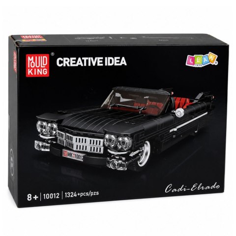 Klocki Konstrukcyjne Samochód Klasyczny Cabrio Cadi-Elrado Czarny 1324 el. LEAN Toys
