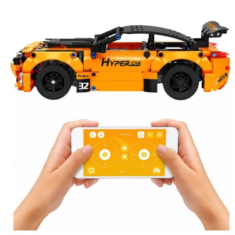 Klocki Konstrukcyjne Samochód Zdalnie Sterowany RC Pomarańczowy 545 el. LEAN Toys